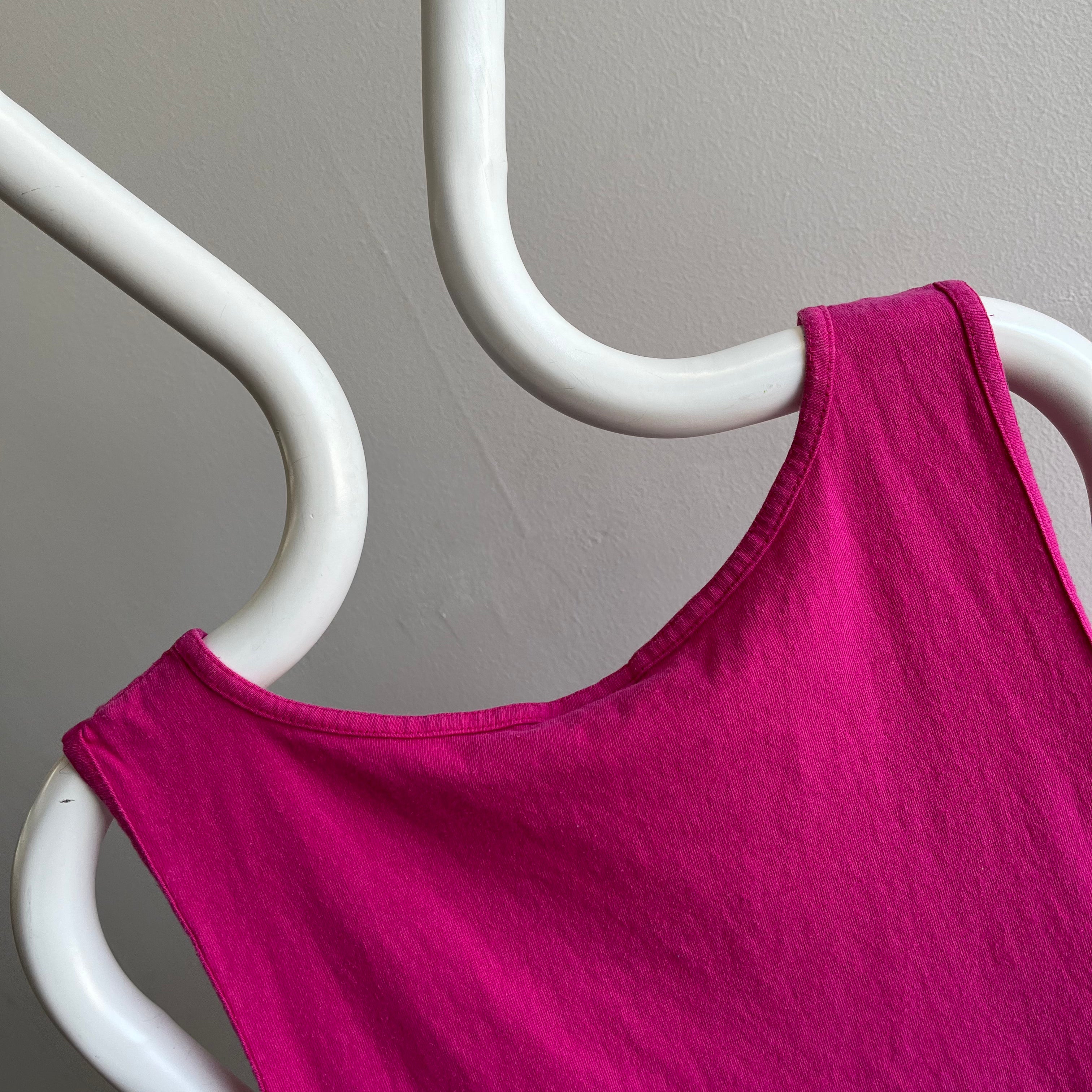 1980s Pink Cotton Tank Top