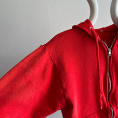 1980s Epically Sun Faded Smaller Red/Orange Hoodie