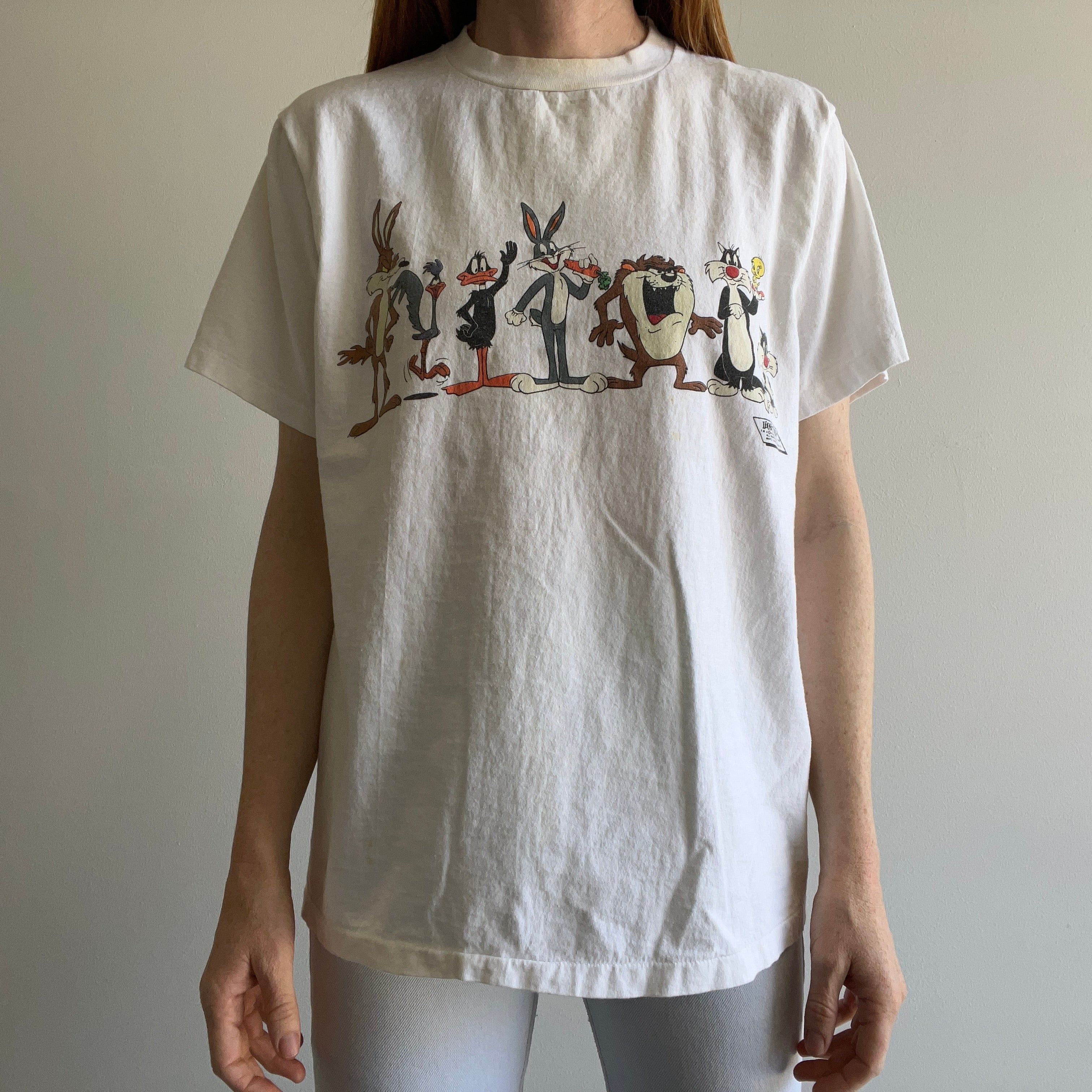 1989 Loony Tunes T-shirt graphique RAD avant et arrière !!!