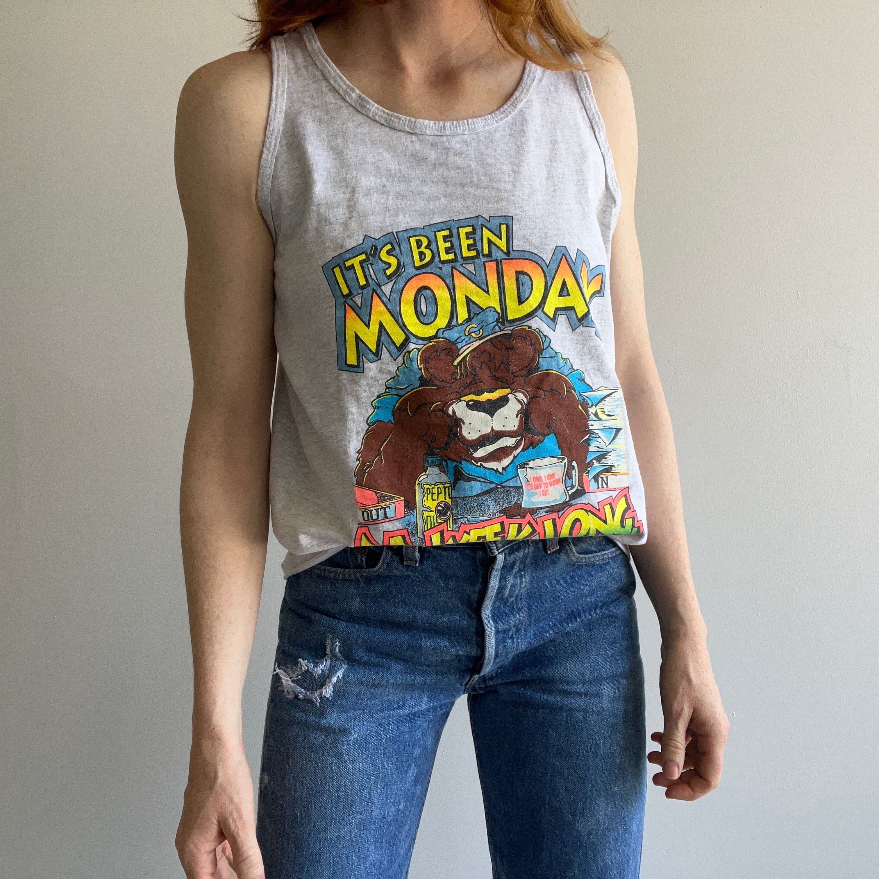 1994 IT's Been Monday All Week - Rad Graphic Cotton Tank Top