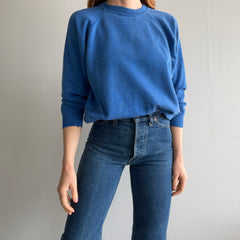 1980s Perfectly Lovely Blank Blue Sweatshirt