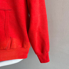 1980s Sun Faded Smaller Red Hoodie