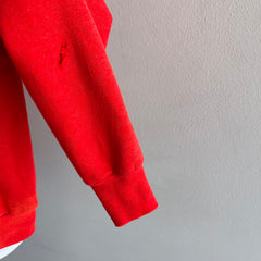 1980s Sun Faded Smaller Red Hoodie