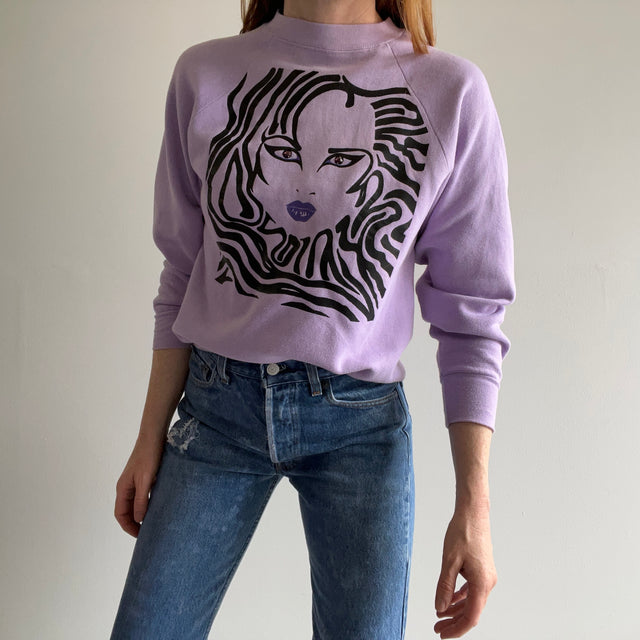 1980s Bedazzled Face Sweatshirt