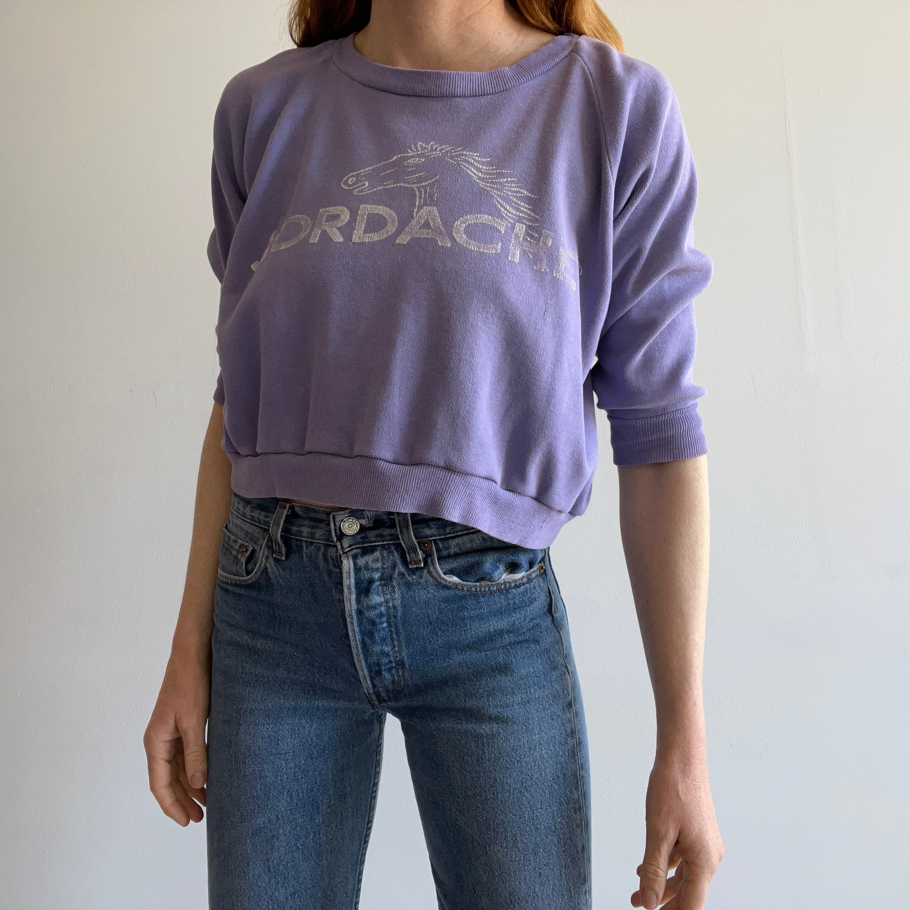 1980s Jordache Crop Top Sweatshirt - OMFG