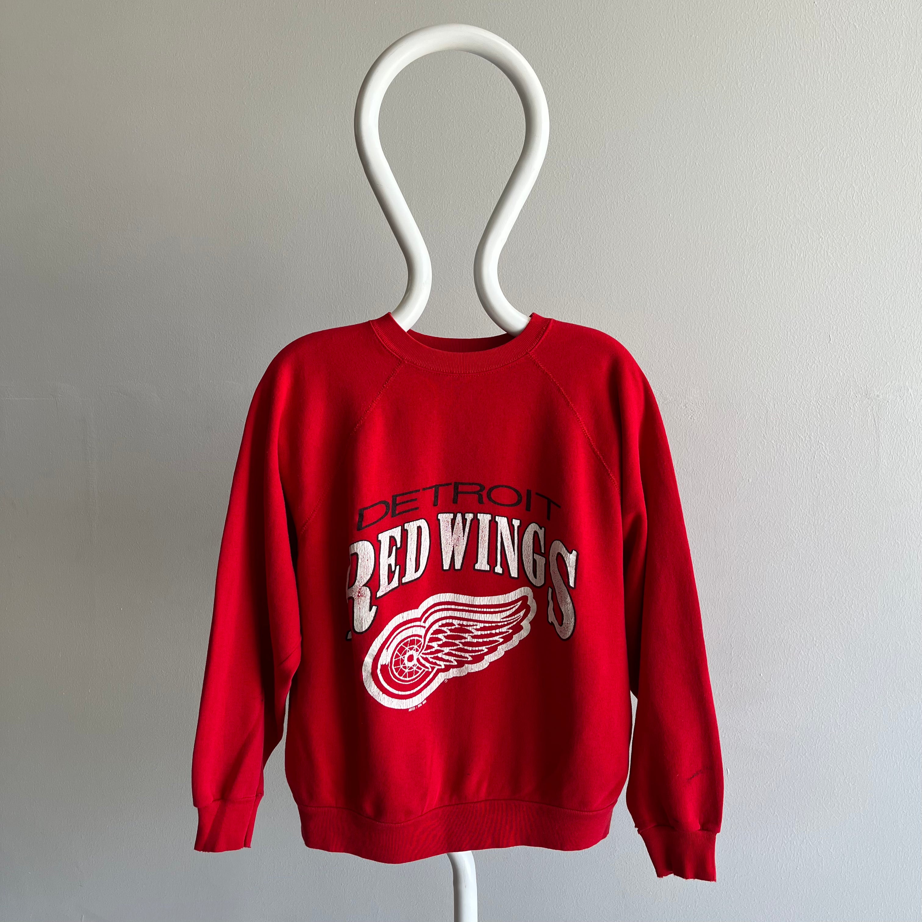 Vintage 80s Detroit Red Wings Deadstock Long Sleeve T-Shirt SMALL