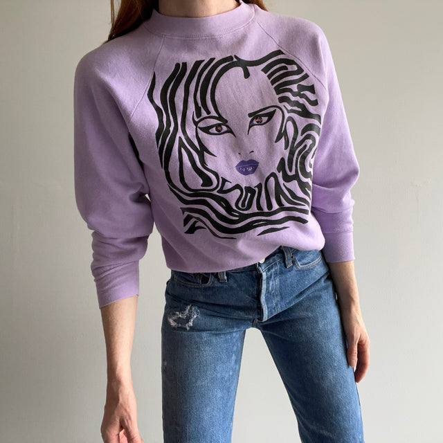 1980s Bedazzled Face Sweatshirt