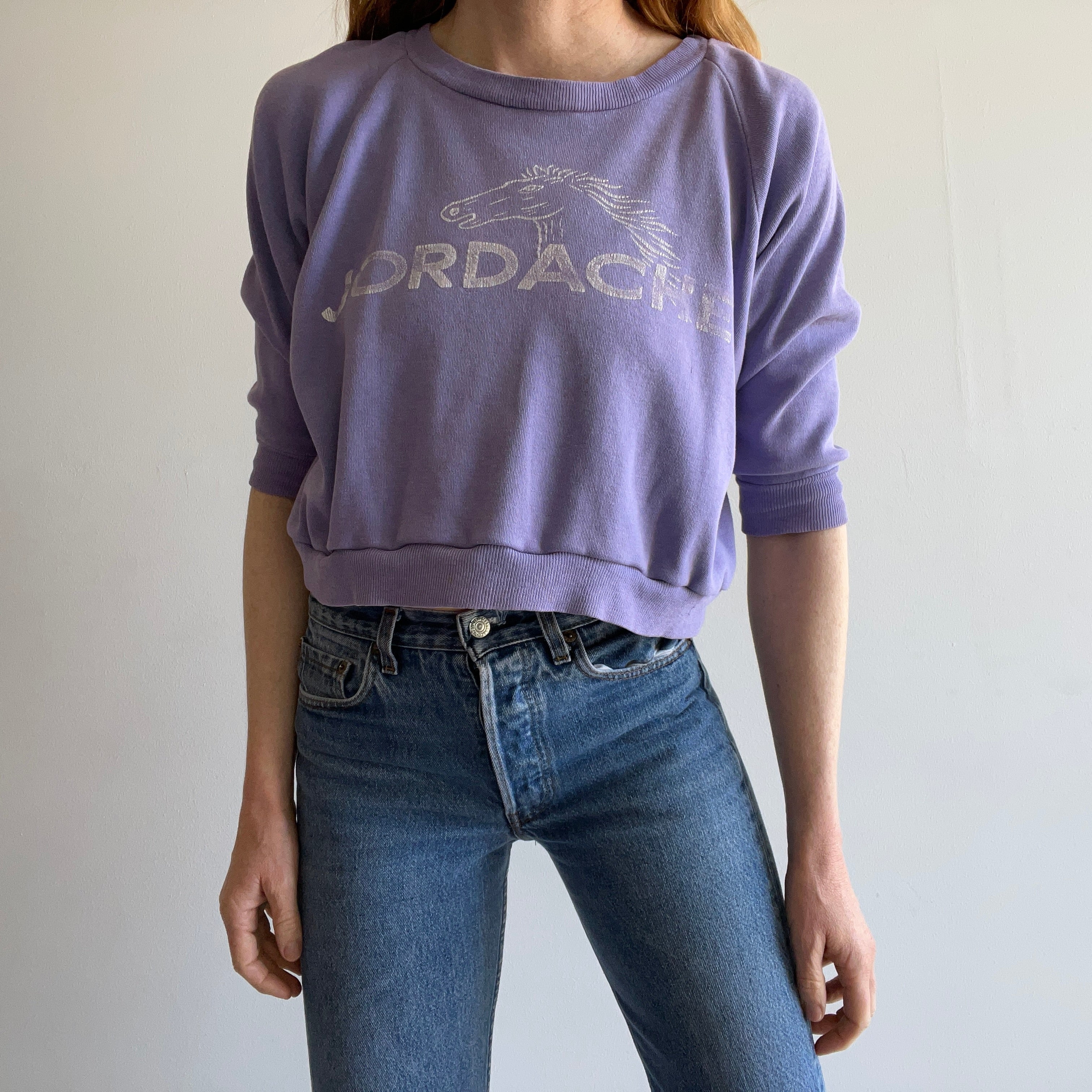 1980s Jordache Crop Top Sweatshirt - OMFG