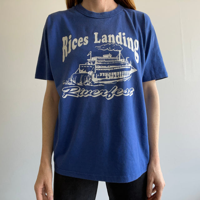 1980s Rices Landing Riverfest Rolled Neck T-shirt by Russell