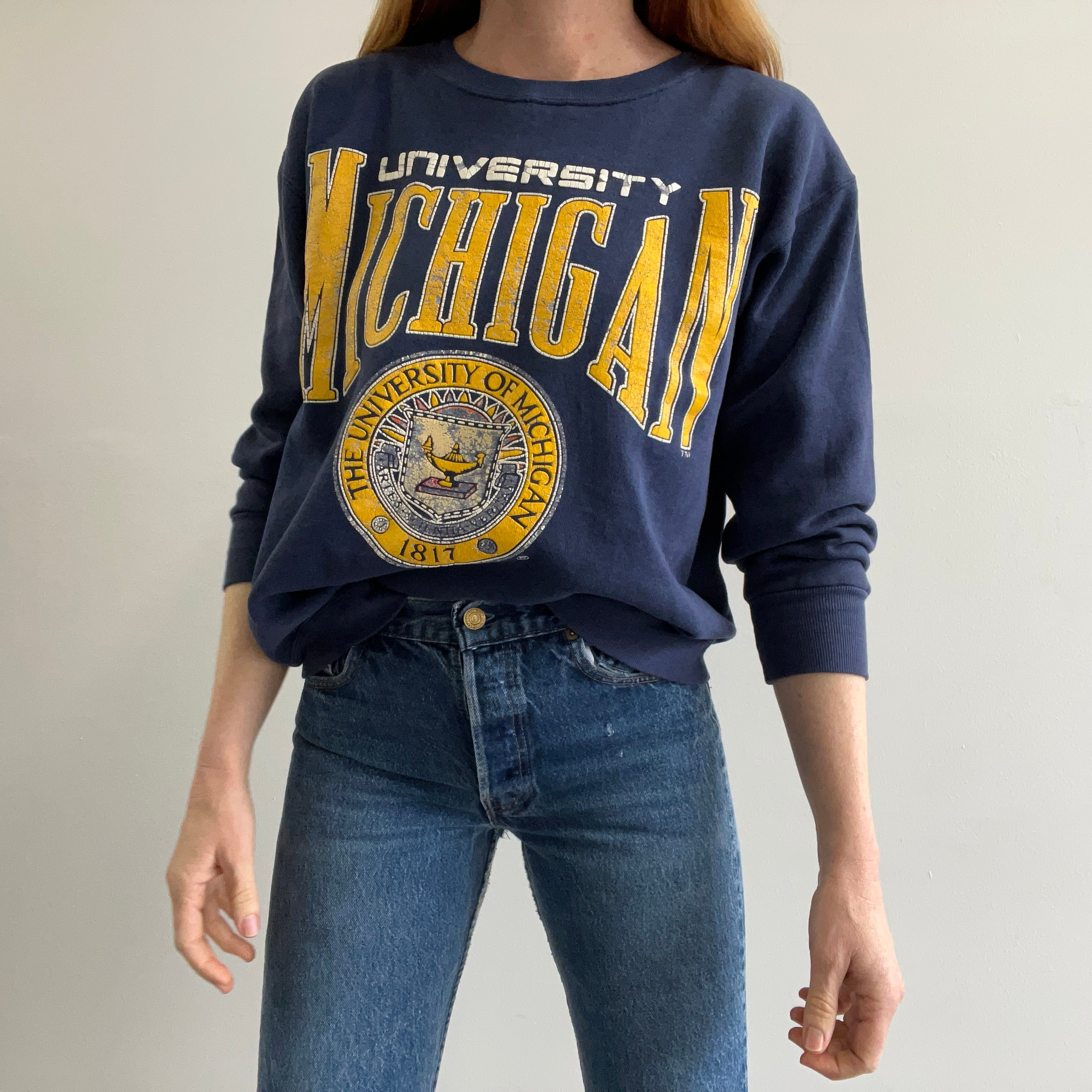 1990s Beat Up University of Michigan Sweatshirt