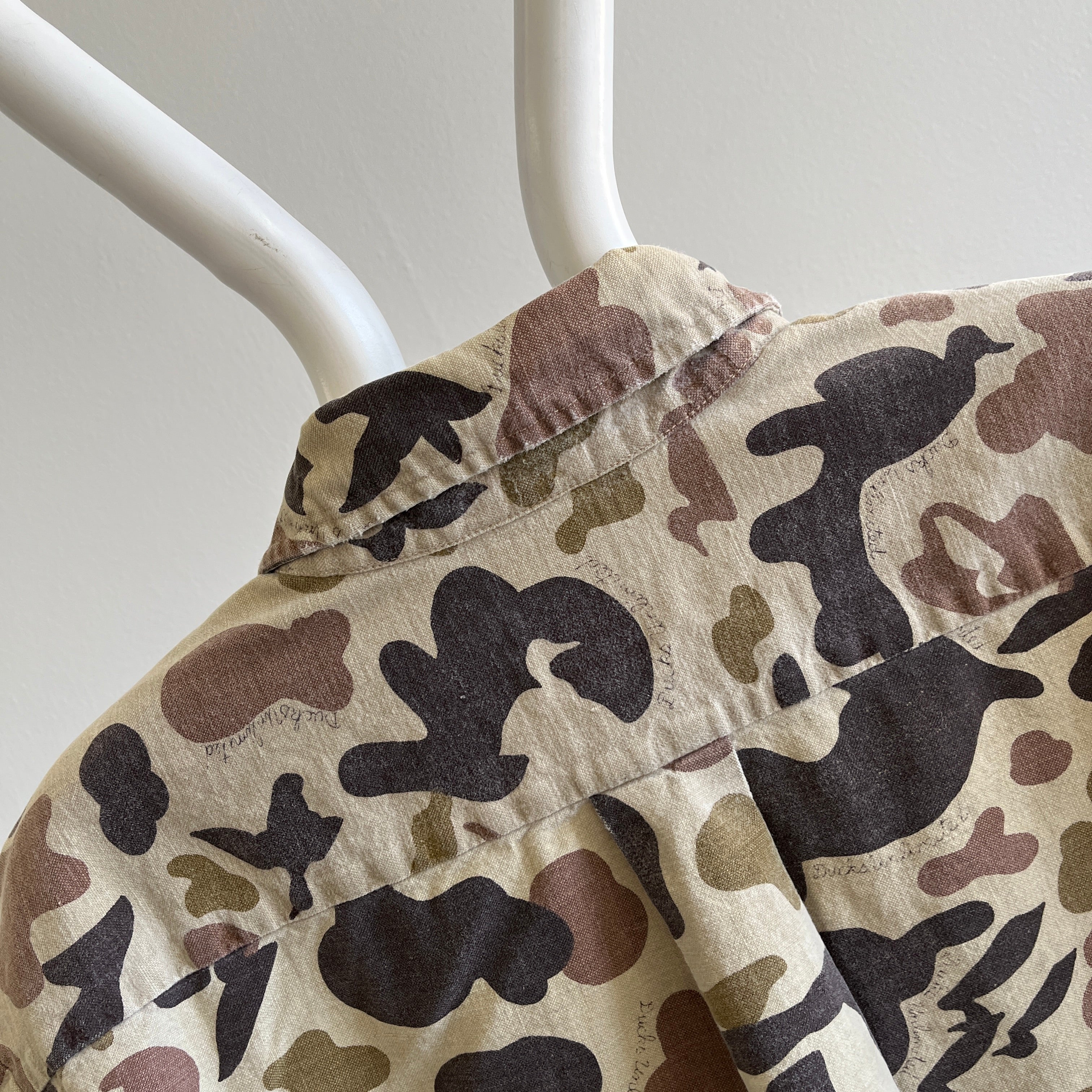 1980s Bob Allen Camo Button Down - It's in the details!