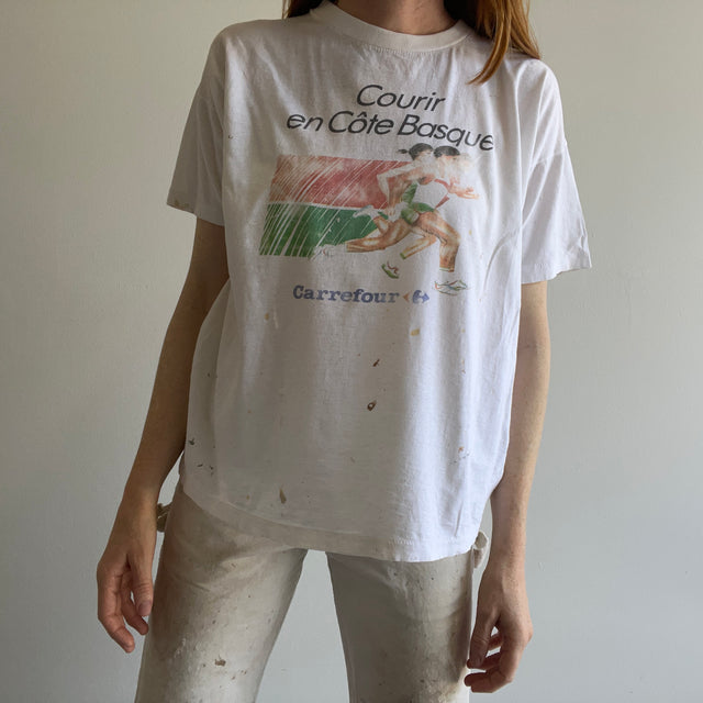 1980/90s Courir en Cote Basque Paint Stained T-SHirt