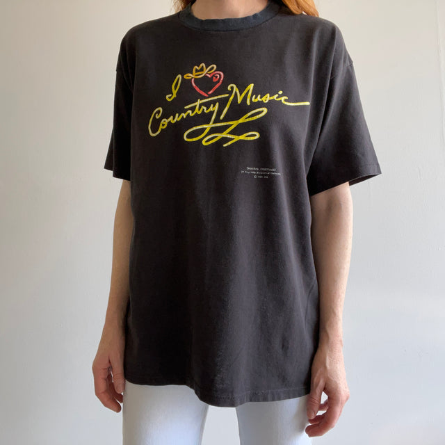 1990s I Love Country Music T-Shirt by Shoebox
