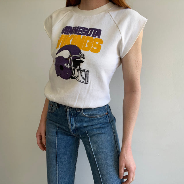 Sweat-shirt d'échauffement musculaire Vikings du Minnesota des années 1980
