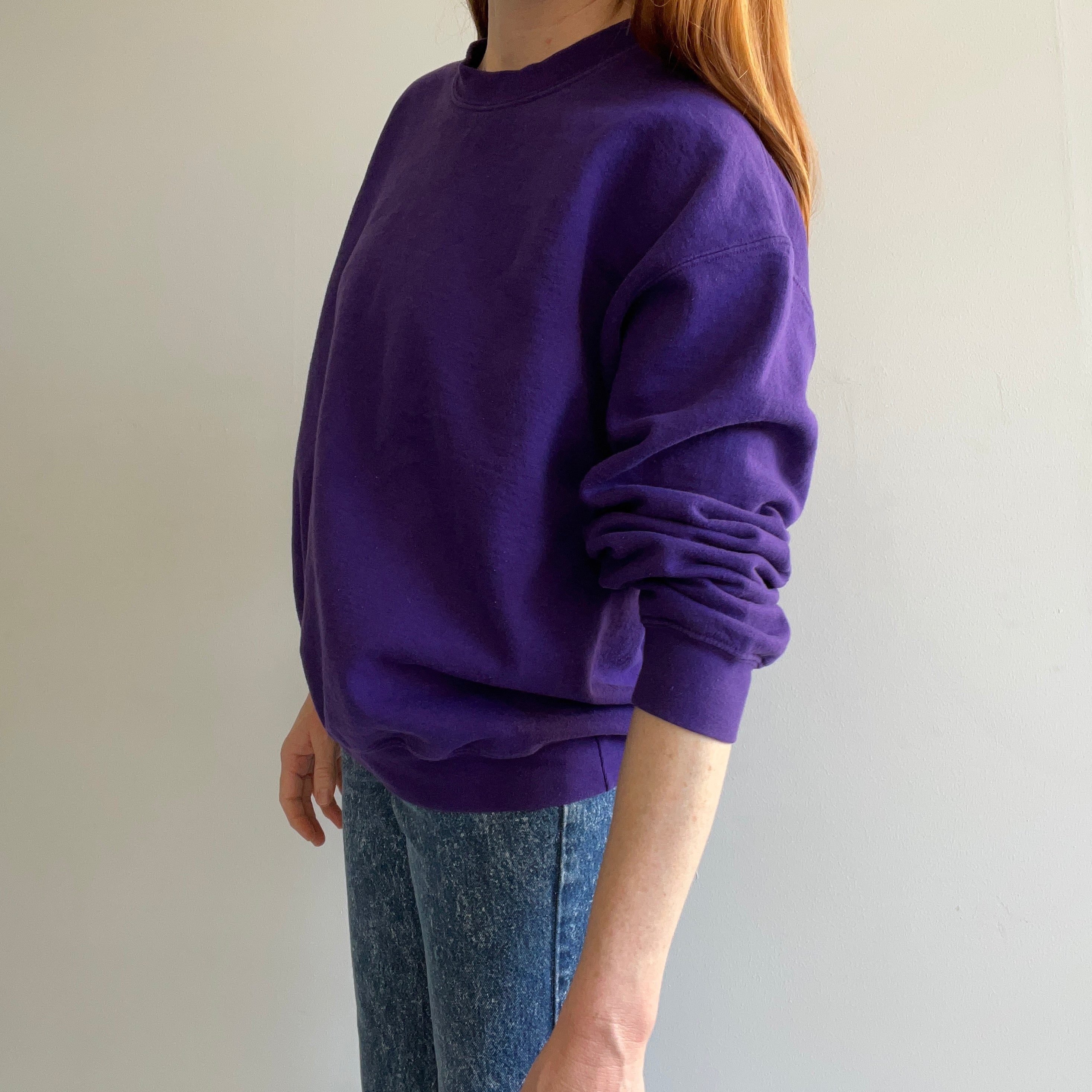 Sweat-shirt violet vierge des années 1990