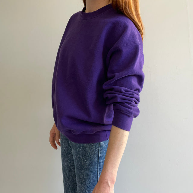 1990s Blank Purple Sweatshirt
