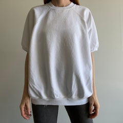 1980s Blank White Warm Up by Tultex