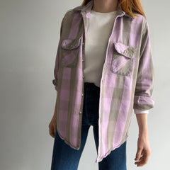 1980s Lavender and Mauve Cotton Flannel