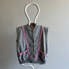 1980s Gitano Zip Up Sweatshirt Vest - Oh My!!!!