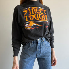 1989 Emblème 3D !!!!!! T-shirt Harley à manches longues et col montant avant et arrière