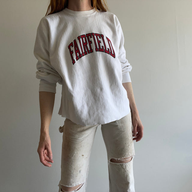 1980s Champion Reverse Weave DIY Cropped Fairfield Sweatshirt