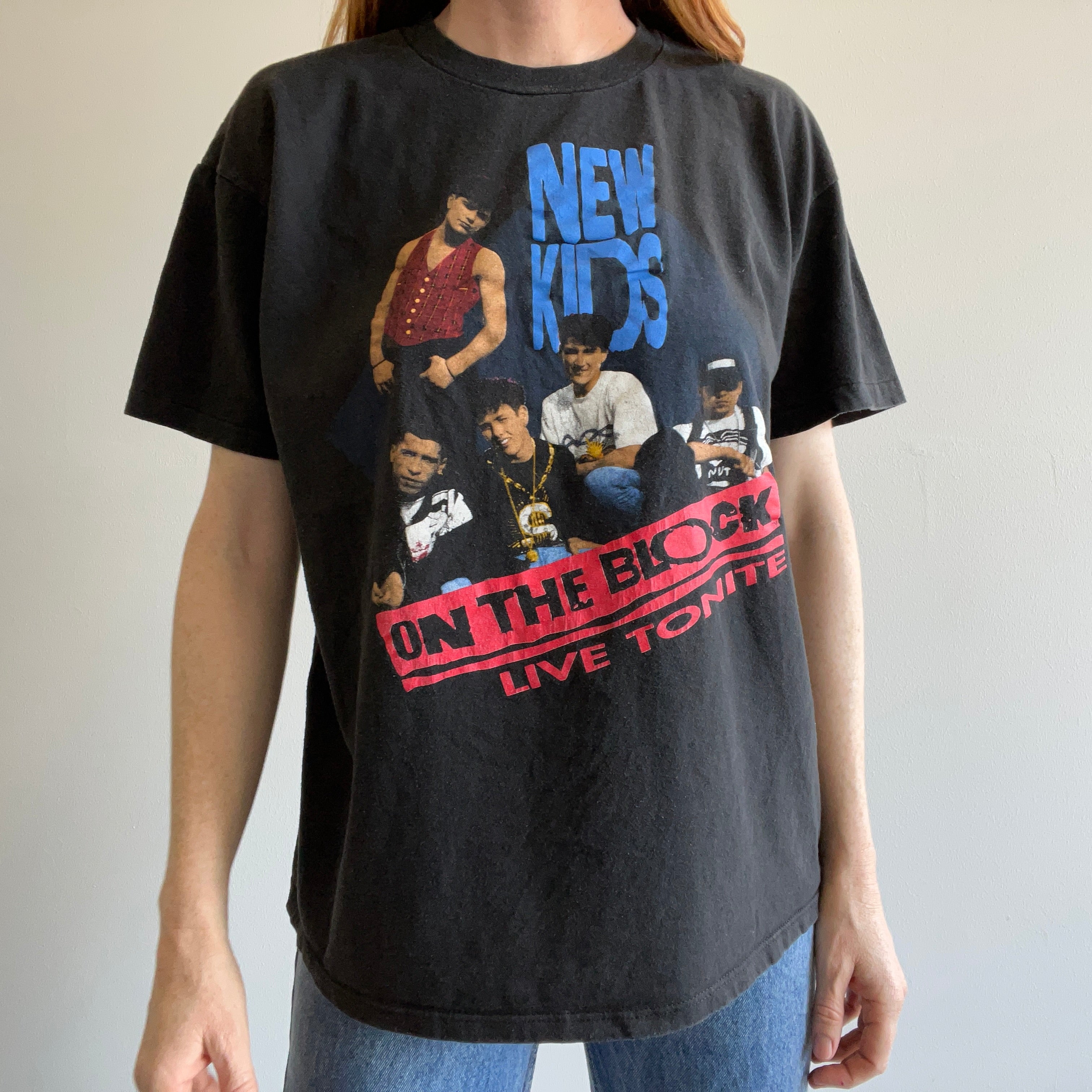 Agurk at donere Kategori 1990 New Kids on The Block Magic Summer Tour T-Shirt Reprint – Red Vintage  Co