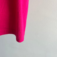 1990s Hot Pink Oversized Pocket T-Shirt by BVD