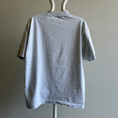 1990s Mock Neck Blank Gray T-Shirt by BVD