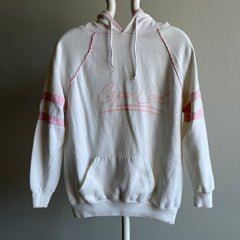 1980s Cape Code Two Tone Double Stripe Stained Hoodie