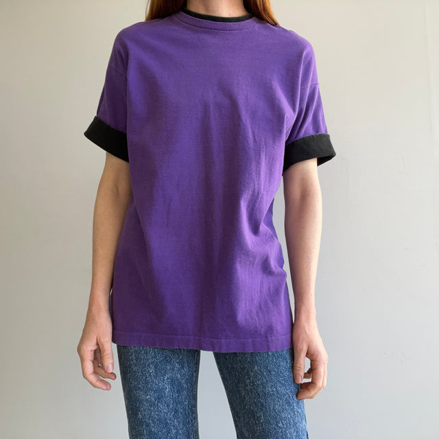 1980/90s Purple and Black Two-Tone T-Shirt