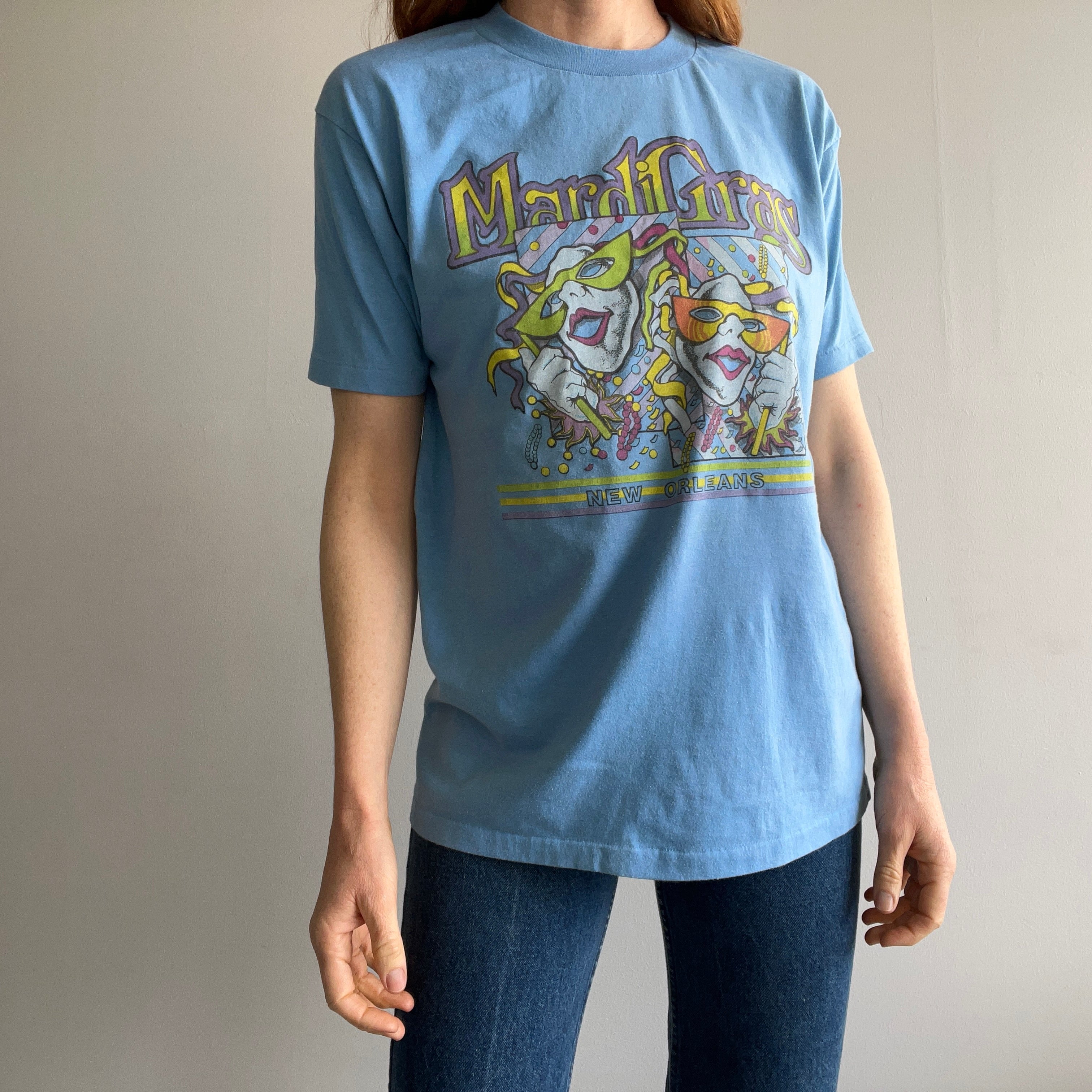 T-shirt Mardi Gras Nouvelle-Orléans des années 1980/90