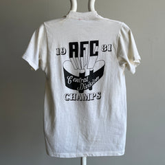T-shirt avant et arrière des champions de l'AFC de 1981