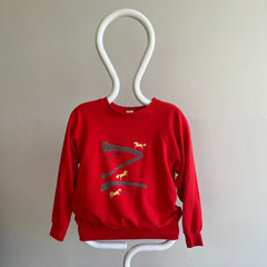1980s Red Horsey Sweatshirt