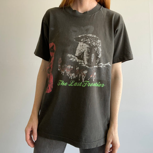 1980s Alaska Tattered Cotton Tourist T-Shirt - The Last Frontier - RAD!!!