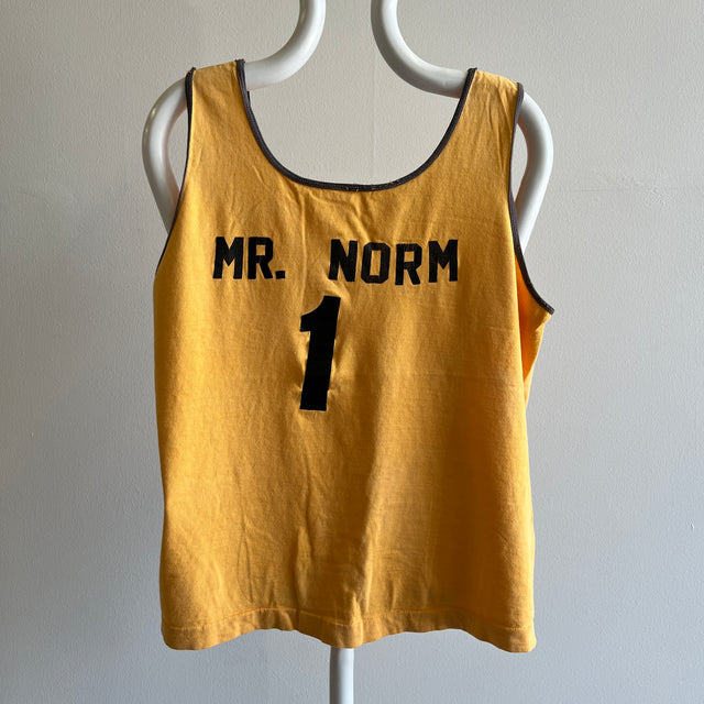 Débardeur en coton délavé Mr. Norm No. 1 des années 1970 - WOWOW