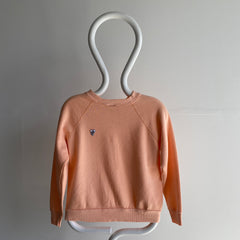 1980s Peach Raglan with Appliqué Mice on Front and Back