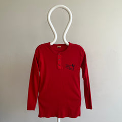 1986 Wilderness Rafting Expeditions, Maine - The Backside!! - Henley Shirt