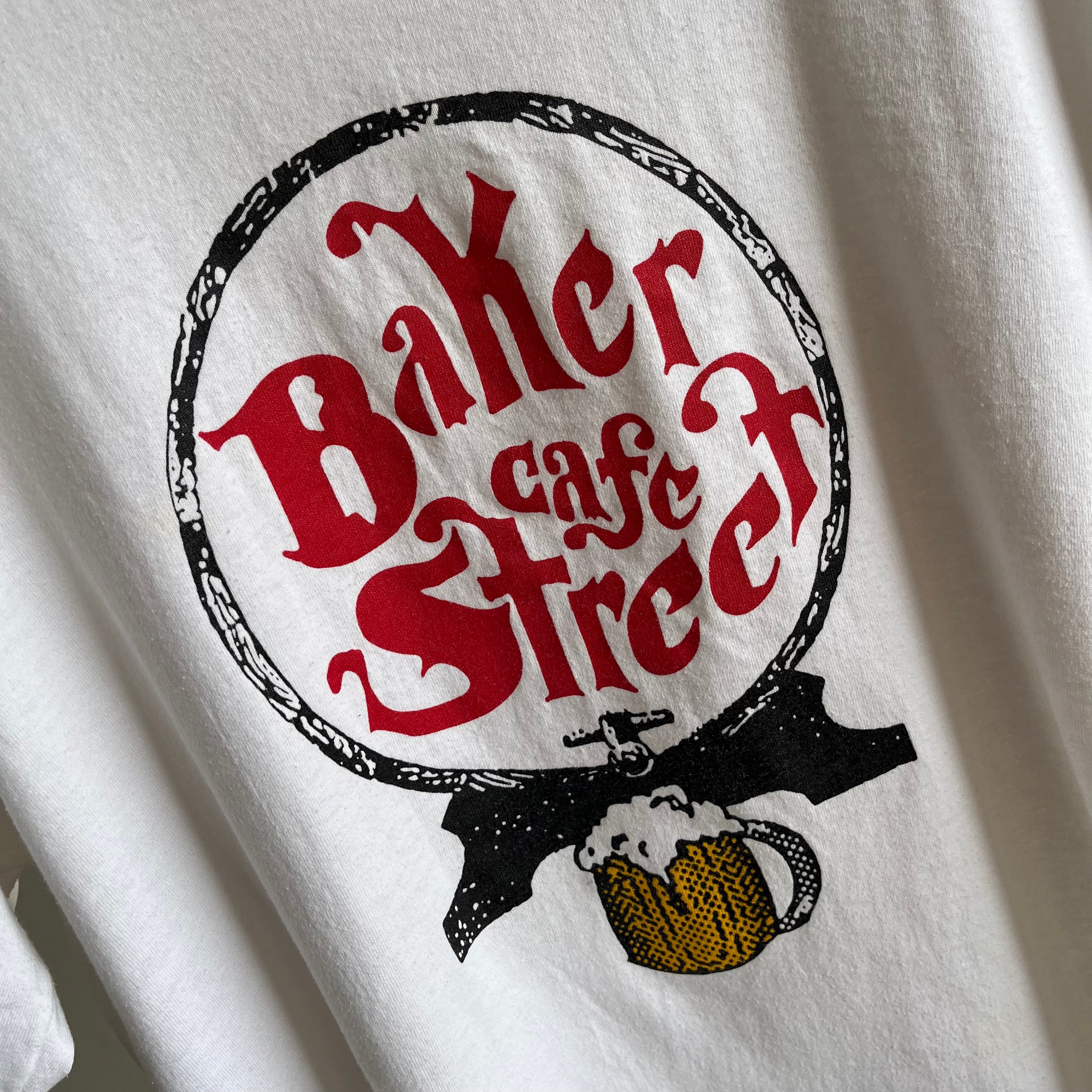 T-shirt Baker Street Cafe des années 1980