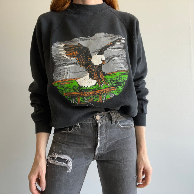 1980s Eagle Graphic Sweatshirt