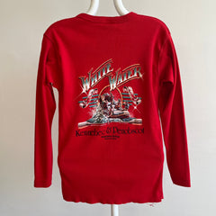 1986 Wilderness Rafting Expeditions, Maine - The Backside!! - Henley Shirt