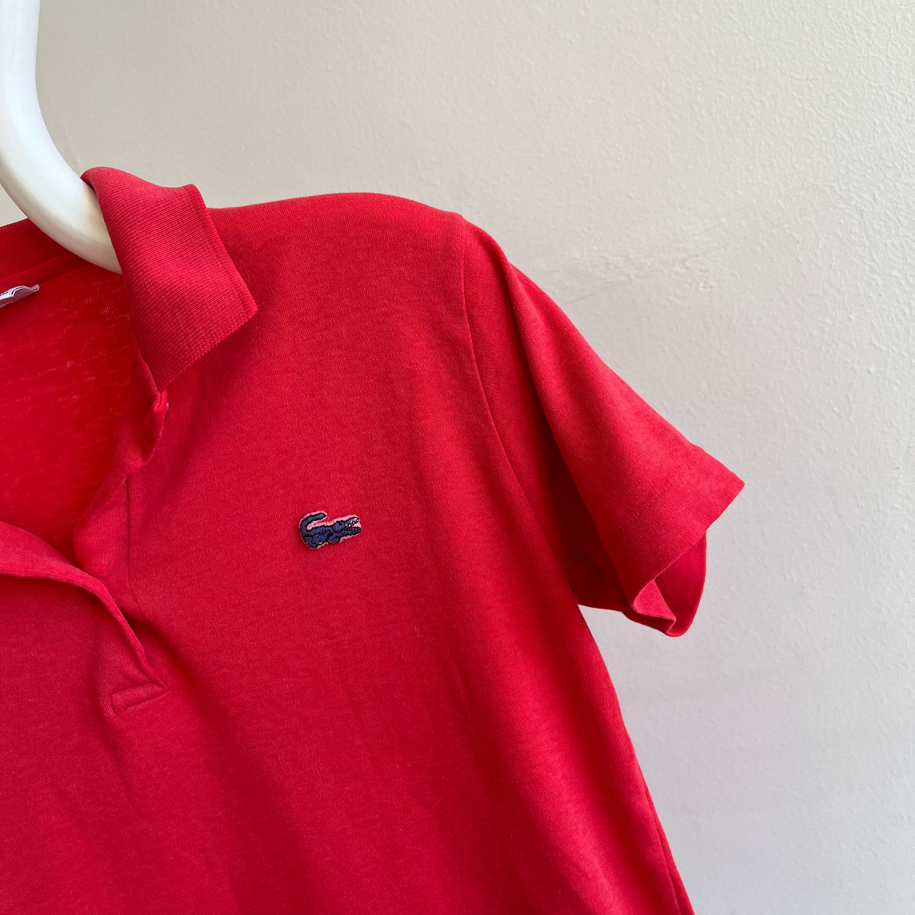 1980s Ms. Casuals Beat Up Red Polo T-Shirt