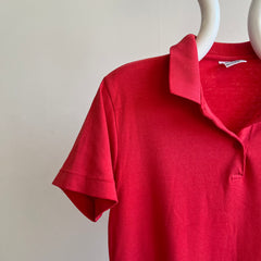 1980s Ms. Casuals Beat Up Red Polo T-Shirt