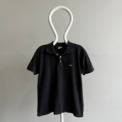 1980s Made in France - Blank Black Lacoste Polo Shirt
