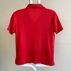 1980s Mme Casuals Beat Up T-shirt polo rouge
