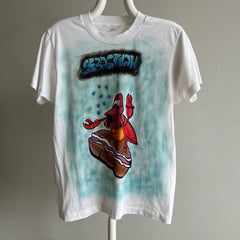 1989 Little Mermaid Sebastian Airbrush T-shirt sur un écran étoiles