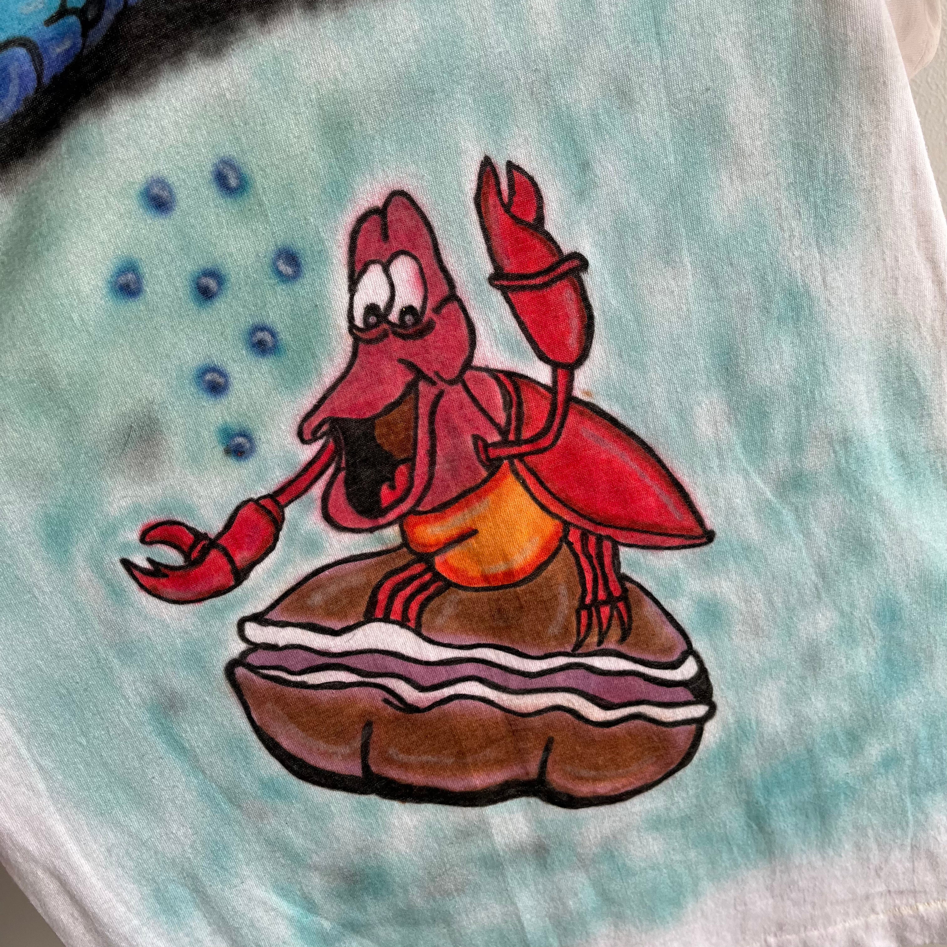 1989 Little Mermaid Sebastian Airbrush T-Shirt on a Screen Stars