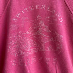 1980s Suisse ZERMATT Tourist Sweatshirt - Swiss Made