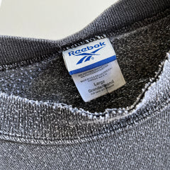 1990s USA Made Reebok Dark Gray Super Slouchy, Worn Reebok Sweatshirt