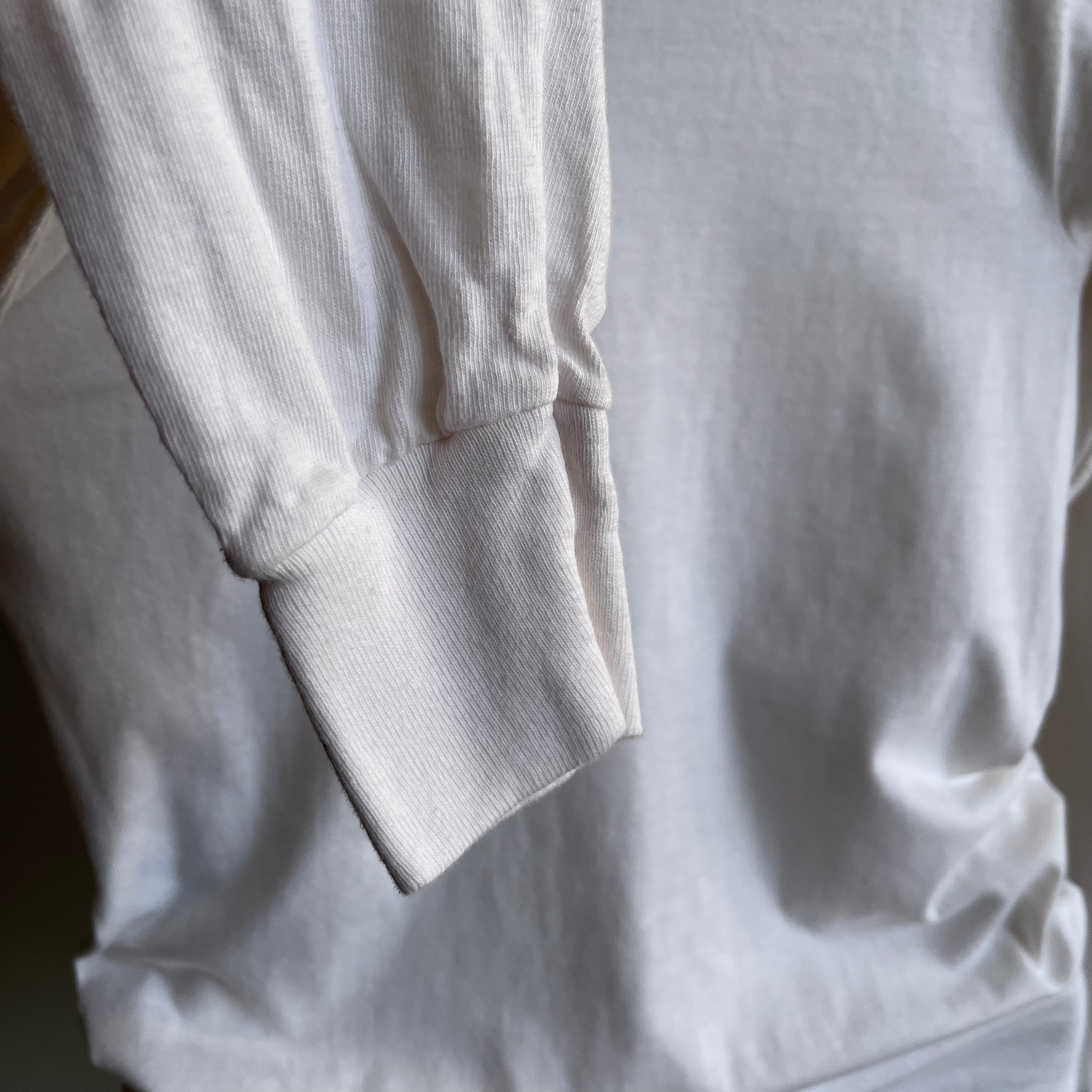 1980s 3D Emblem Blank Long Sleeve T-Shirt