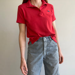 1980s Mme Casuals Beat Up T-shirt polo rouge